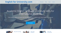 Desktop Screenshot of englishforuniversity.com